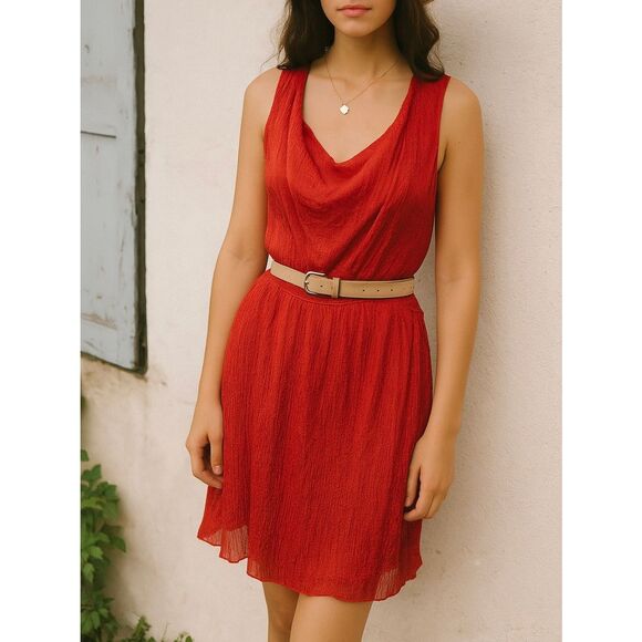 athé by Vanessa Bruno Sheer Silk Mini Dress Size FR 40‎ / US 8 – $355 Designer - Picture 9 of 9
